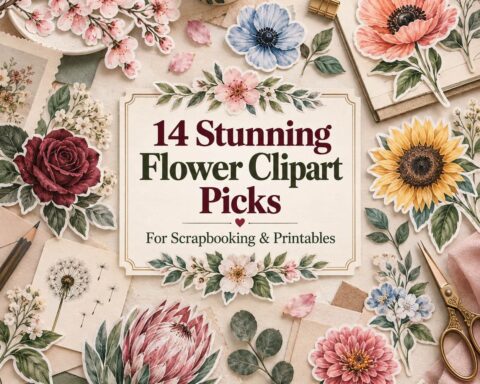 14 Stunning Flower Clipart Picks for Scrapbooking and Printables