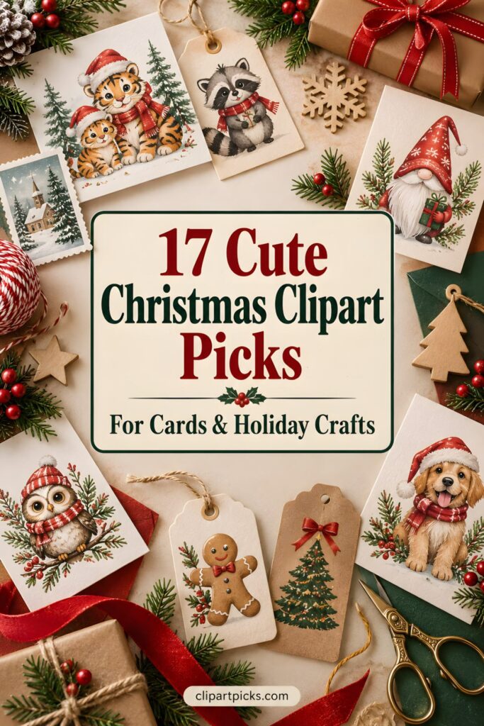 17 Cute Christmas Clipart Picks for Cards and Holiday Crafts