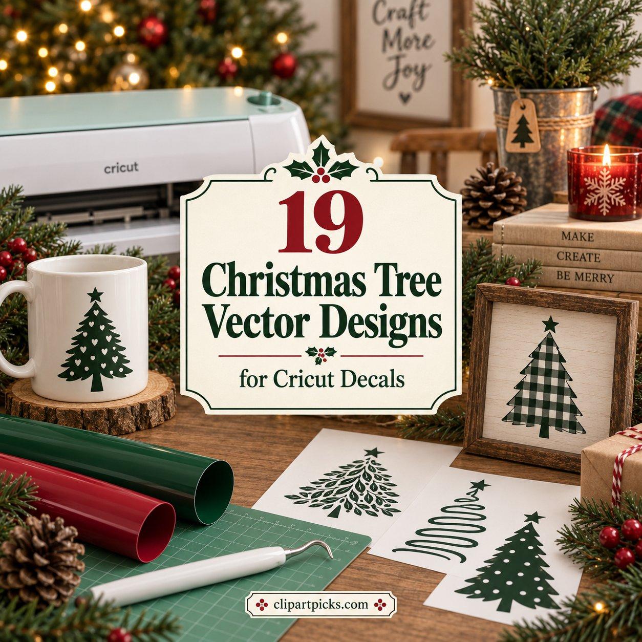 19 Best Christmas Tree Vector Designs for Cricut Decals