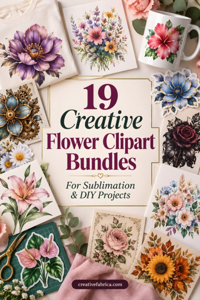 19 Creative Flower Clipart Bundles for Sublimation and DIY Projects