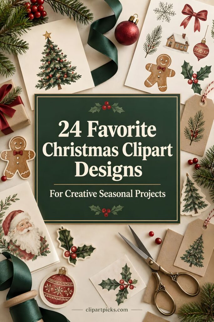 24 Favorite Christmas Clipart Designs for Creative Seasonal Projects