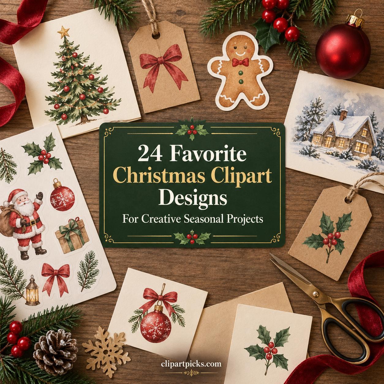 24 Favorite Christmas Clipart Designs for Creative Seasonal Projects