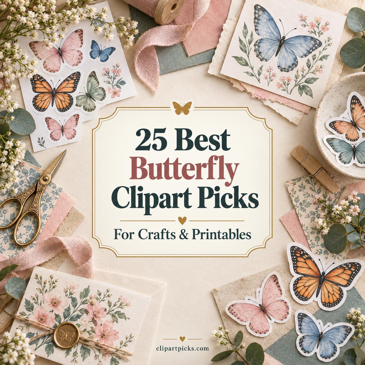 25 Best Butterfly Clipart Picks for Crafts and Printables