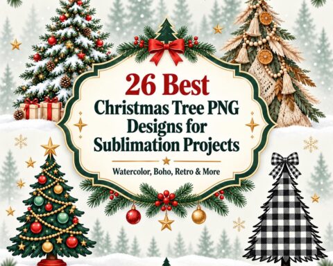 26 Best Christmas Tree PNG Designs for Sublimation Projects