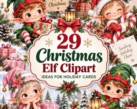 29 Best Christmas Elf Clipart Designs for Holiday Cards