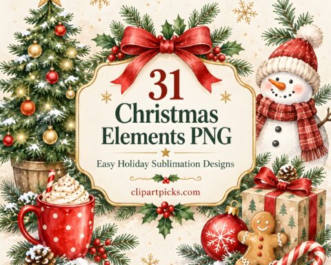 31 Best Christmas Elements PNG for Sublimation Projects