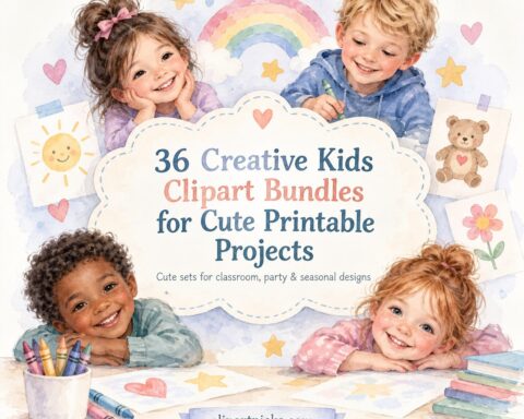 36 Creative Kids Clipart Bundles for Cute Printable Projects