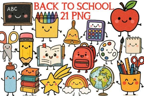 Teacher Clipart Back to School Teacher clipart set with smiling school supplies including chalkboard, crayons, apple, pencil, backpack, globe, and paint