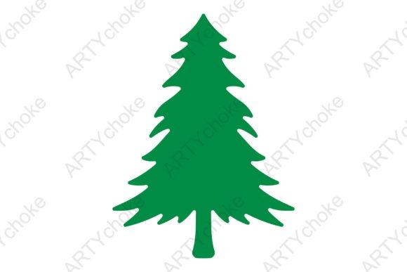 Simple green Christmas tree vector design suitable for Cricut decals and crafts — Christmas tree vector designs