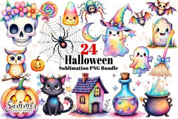 creative kids clipart bundles featuring cute Halloween-themed characters and objects for sublimation projects