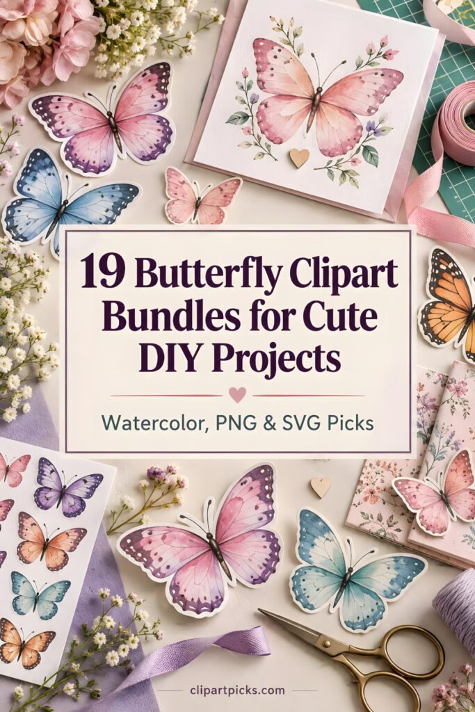 19 Creative Butterfly Clipart Bundles for Cute DIY Projects