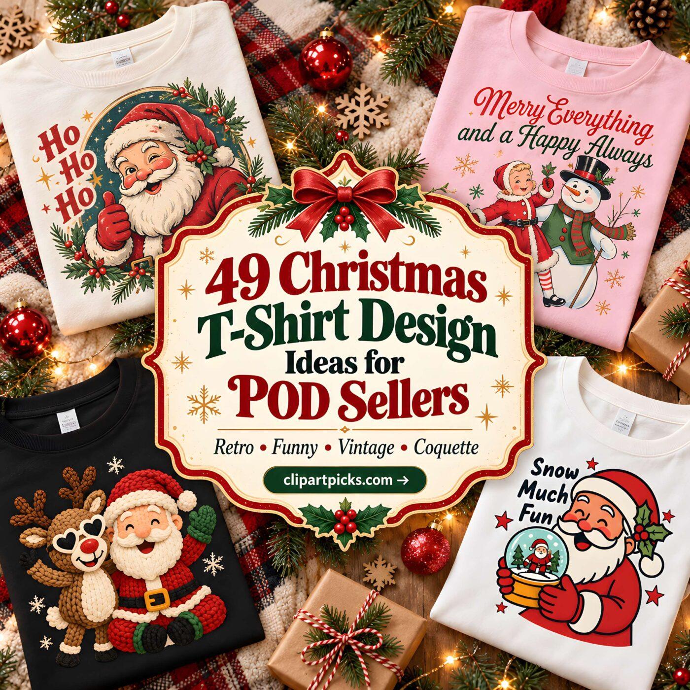 49 Christmas T-Shirt Design Ideas for POD Sellers